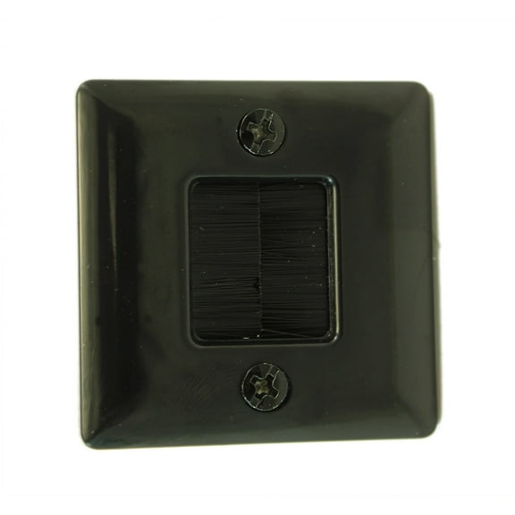 Wall plate: 1 3/4" Hole Saw Plate with Brushes, Black