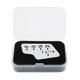 thumbnail image 2 of 2 Pcs Double Flash Switch Button Sticker Decorate Patch Silver Aluminium Alloy Car Adaptations Replacement for X3 E83 2006‑2010, 2 of 3