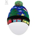 thumbnail image 3 of Gustave Christmas LED Light Up Beanie Hat Colorful Lights Flashing Pom Pom Knitted Hat Ugly Sweater Cap Xmas Party Holiday for Adults Kids "Xmas Tree & Dinosaur", 3 of 10