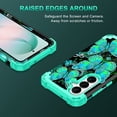 thumbnail image 5 of CASEFIV for Phone Case for Samsung Galaxy S26,Glow in The Dark,Shockproof Protection Hard PC Soft Flexible TPU Bumper Drop Protective Protective Phone Cover Case for Galaxy S26,Green Butterfly, 5 of 7