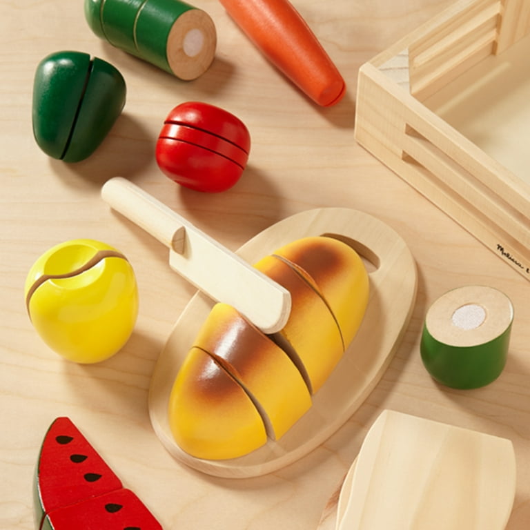 Melissa & Doug Cutting Fruit Set - Wooden Play Food Kitchen