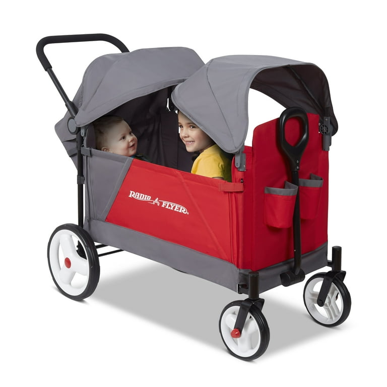Radio Flyer, Discovery Stroller Wagon with Canopies, Folding Wagon