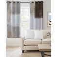 Brown Grey Blackout Curtains 2 Panels, Graffiti Art Abstract Color ...