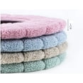 thumbnail image 4 of Comfortable Thickened Toilet Seat Cushion Universal Toilet Cover Toilet Cover, Bathroom Soft Thicker Stretchable Toilet Seat Cover U-Shaped Seat Cover Pads (Blue), 4 of 5
