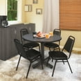 thumbnail image 2 of Kobe 48in. Round Breakroom Table- Grey & 4 Restaurant Stack Chairs- Black, 2 of 8