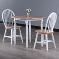 thumbnail image 3 of Rustic Retreat 3 Piecec Drop Leaf Solid Wood Round Dining Table With Rustic Retreat Chairs - 35.98W x 35.98D x 30.08H, 3 of 4