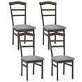thumbnail image 1 of Gymax Modern Dining Chairs Set of 4 w/ Rubber Wood Frame Hollowed Backrest for Kitchen, 1 of 10