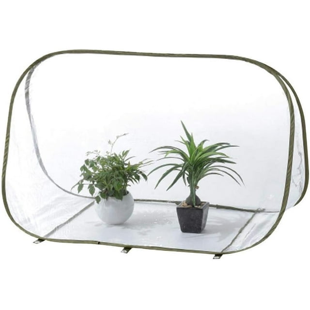 Serre Portable Compacte et Portable, Design de Fenêtre Transparent, Légère et Durable, Imperméable et Résistante au Froid, Pliable pour un Rangement Gain de Place, Idéale pour l'Extension