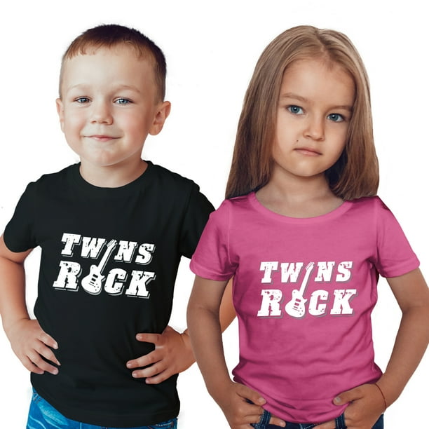 Matching Outfit For Twin Boy And Girl Twins Rock Includes 2 Shirt 12 18 Mo Walmart Com
