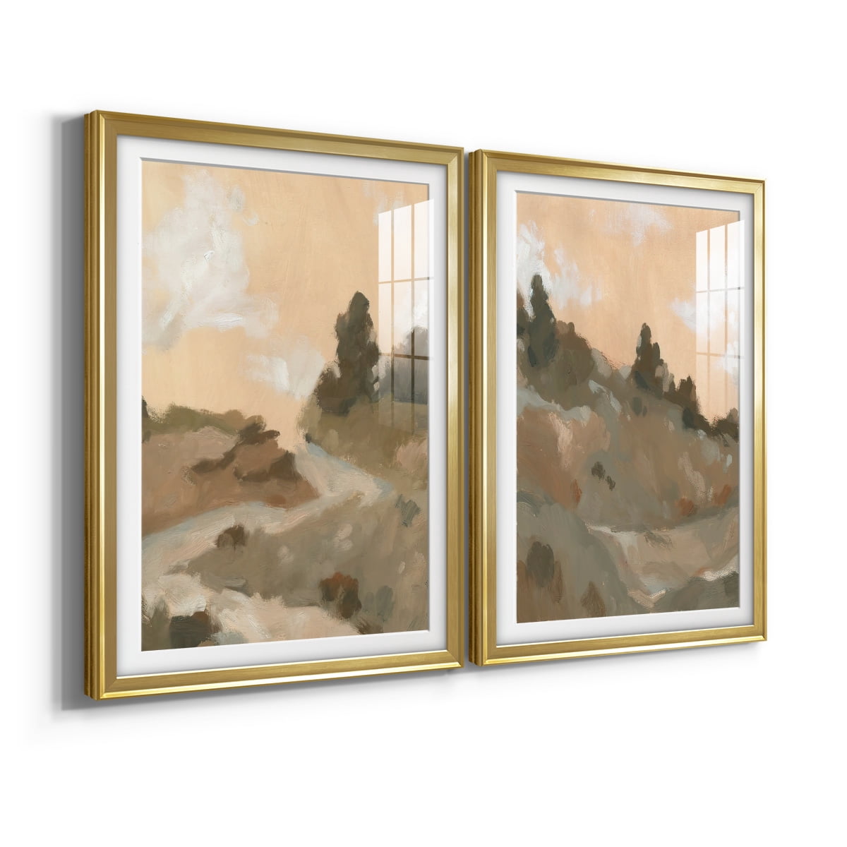 Wexford Home Hillside Walking Path I Premium Framed Print, 30.5" x 42.5" - Ready to Hang, Gold (Set of 2)