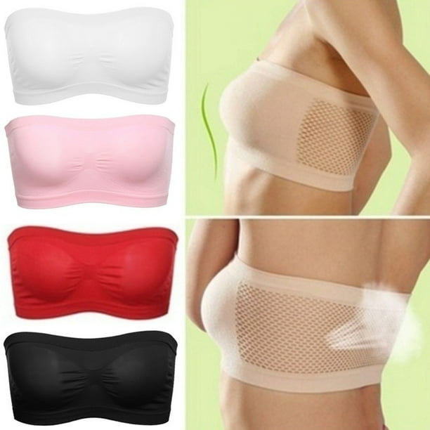 Backless Strapless Bra for Woman Invisible Tube Tops Seamless Breathable  Wireless Wedding Brassiere Sexy Push Up Bras, Beige, Small : :  Clothing, Shoes & Accessories
