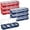 Blue, Red, variant on 6-Piece Screw Organizer Box with Lid, 4 Compartments, Stackable Plastic Hardware Organizer, Small Parts Storage and Categorization, Suitable for Garage, Workbench, and Craft Storage