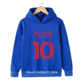 thumbnail image 2 of Sudadera con capucha de Messi, ídolo de fútbol infantil, n.º 10, moda urbana, sudadera holgada, otoño, para niños y niñas, 2024, 2 of 4