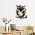 thumbnail image 3 of JRXY  Funny Owl Canvas Wall Art Colorful Animal Painting Prints for Modern Room Bedroom Decoration 12x16 in, 3 of 5