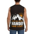 thumbnail image 4 of Lsque Not All Who Wander Are Lost4 Print Men's Cotton Blend Sleeveless Muscle Shirts (S-3XL)- Moisture Wicking, Odor Protection, UPF 30+,X-Large, 4 of 8