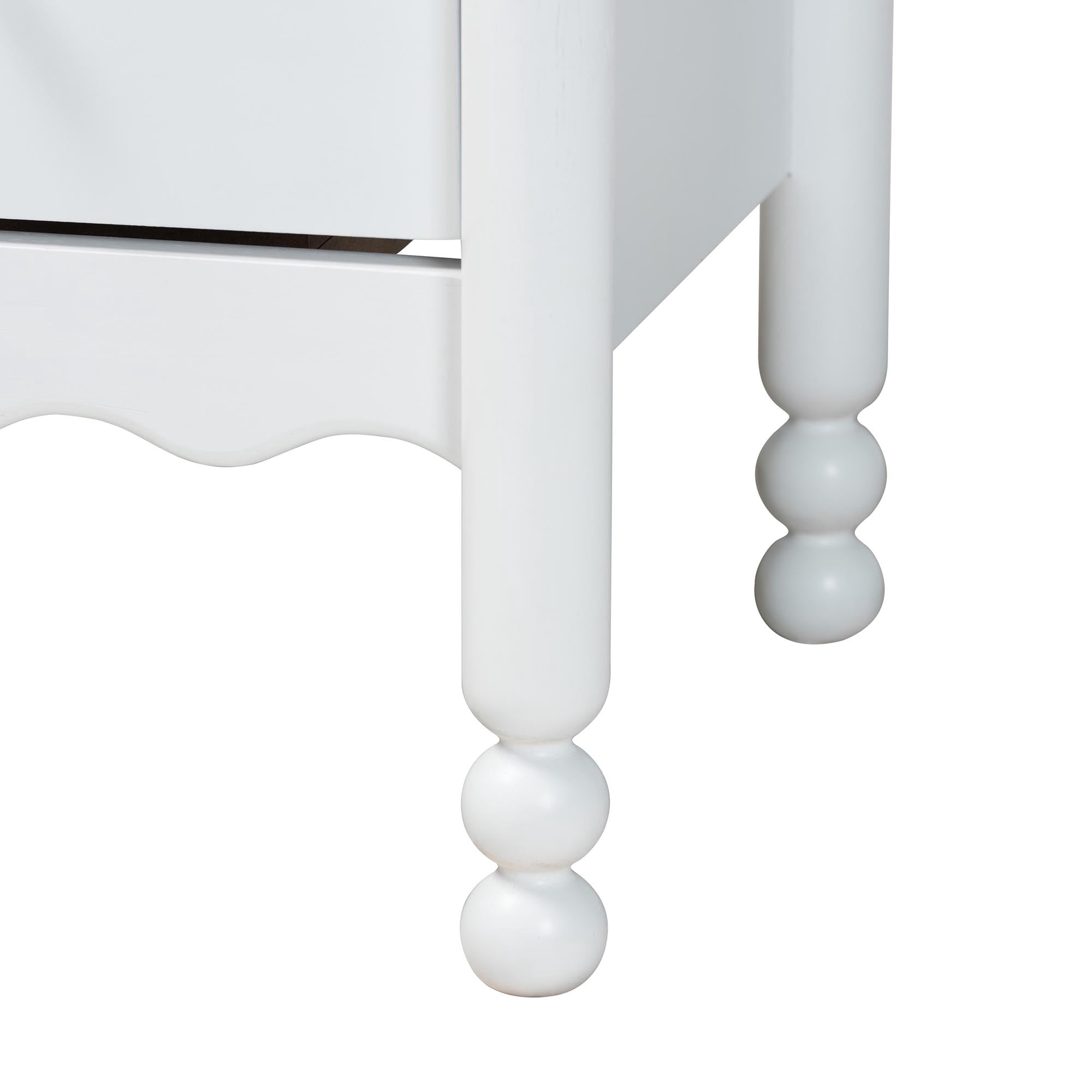 Baxton Studio Hoffman Modern Farmhouse Chest, 4-Drawer, White
