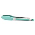 thumbnail image 1 of Pinza para alimentos de silicona y acero inoxidable, pinza para barbacoa, pinza para alimentos con cabeza de silicona de flor de ciruelo de acero inoxidable de 9 pulgadas, pinza para bocadillos, 1 of 4