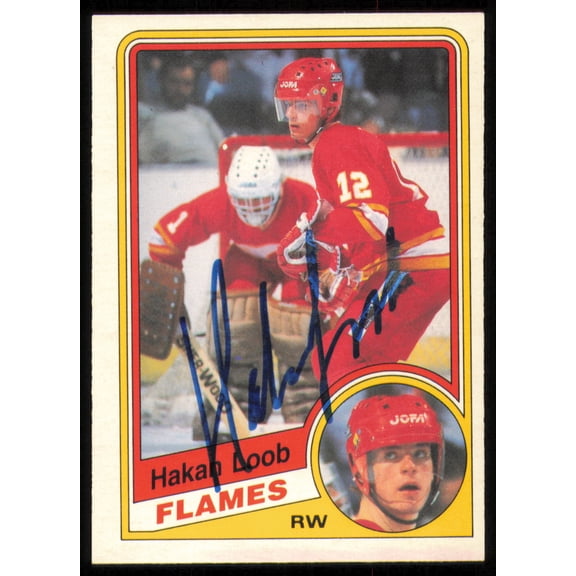 Hakan Loob Autographed 1984-85 O-Pee-Chee Card #229 Calgary Flames SKU #255033