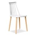 thumbnail image 5 of Aron Living Spindle 18" Mid-Century Plastic Dining Chairs in White (Set of 2), 5 of 7