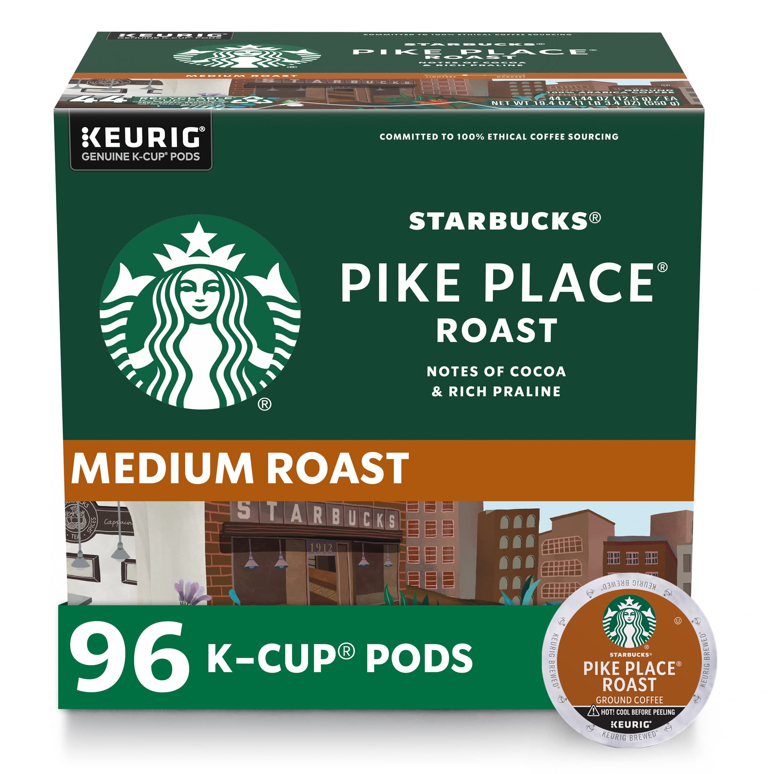 Starbucks, Coffee Pods, Pike Place Roast, Medium Roast 96ct