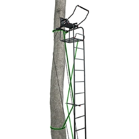 Primal Tree Stands Single Vantage Deluxe 17 Ladder Tree Stand with Jaw And Truss Stabilizer System