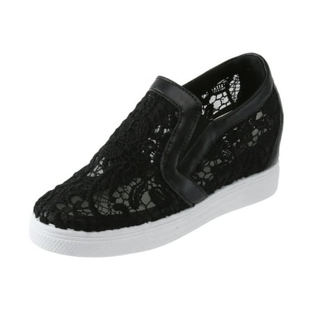 

GNEIKDEING Ladies Summer Mesh Hollow Breathable Inner Heightening Wedge Casual Shoes Gift on Clearance