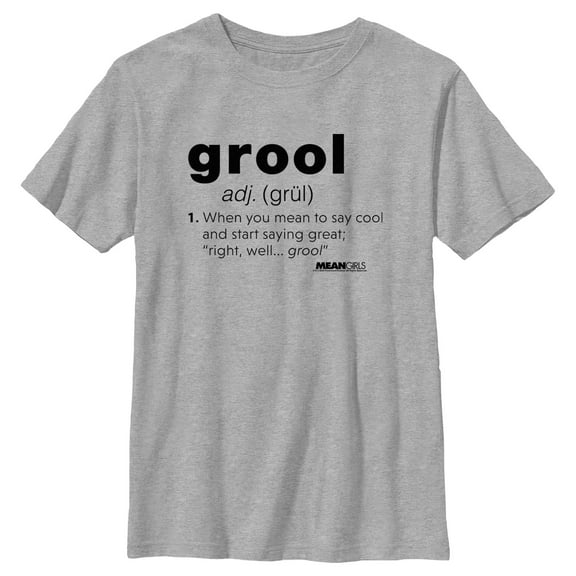 Boy's Mean Girls Grool Definition Graphic Tee Athletic Heather Small