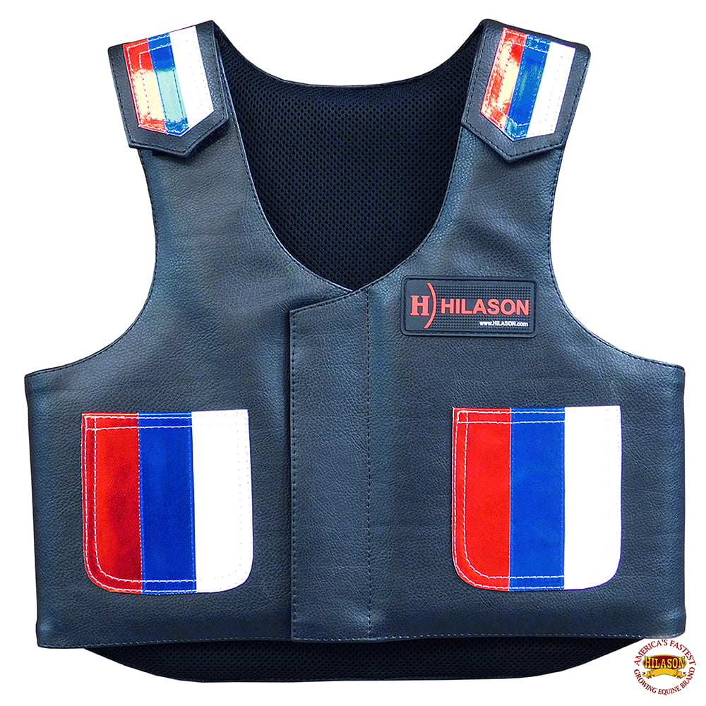HILASON Kids Junior Youth Bull Riding Pro Rodeo Leather Vest Chaps