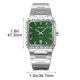 thumbnail image 3 of Reloj de cuarzo para hombre con indicador de fecha – Reloj de pulsera de acero inoxidable para negocios, resistente al agua para uso diario, reloj analógico de moda para la oficina o uso casual., 3 of 6