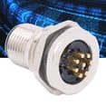 thumbnail image 4 of Waterproof Connector, Electrical Circuit M12 Thread Panel Back Mounting Socket  For Industry For Connector, 4 of 8