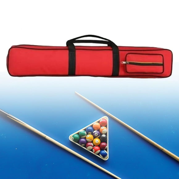 Colaxi Étui pour Queue de Piscine à 8 Trous Sac de Rangement pour Canne de Billard avec Poche Externe Porte-Équipement Pochette pour Queue de Piscine 1/2 Sac pour Queue de Snooker de Piscine Rouge
