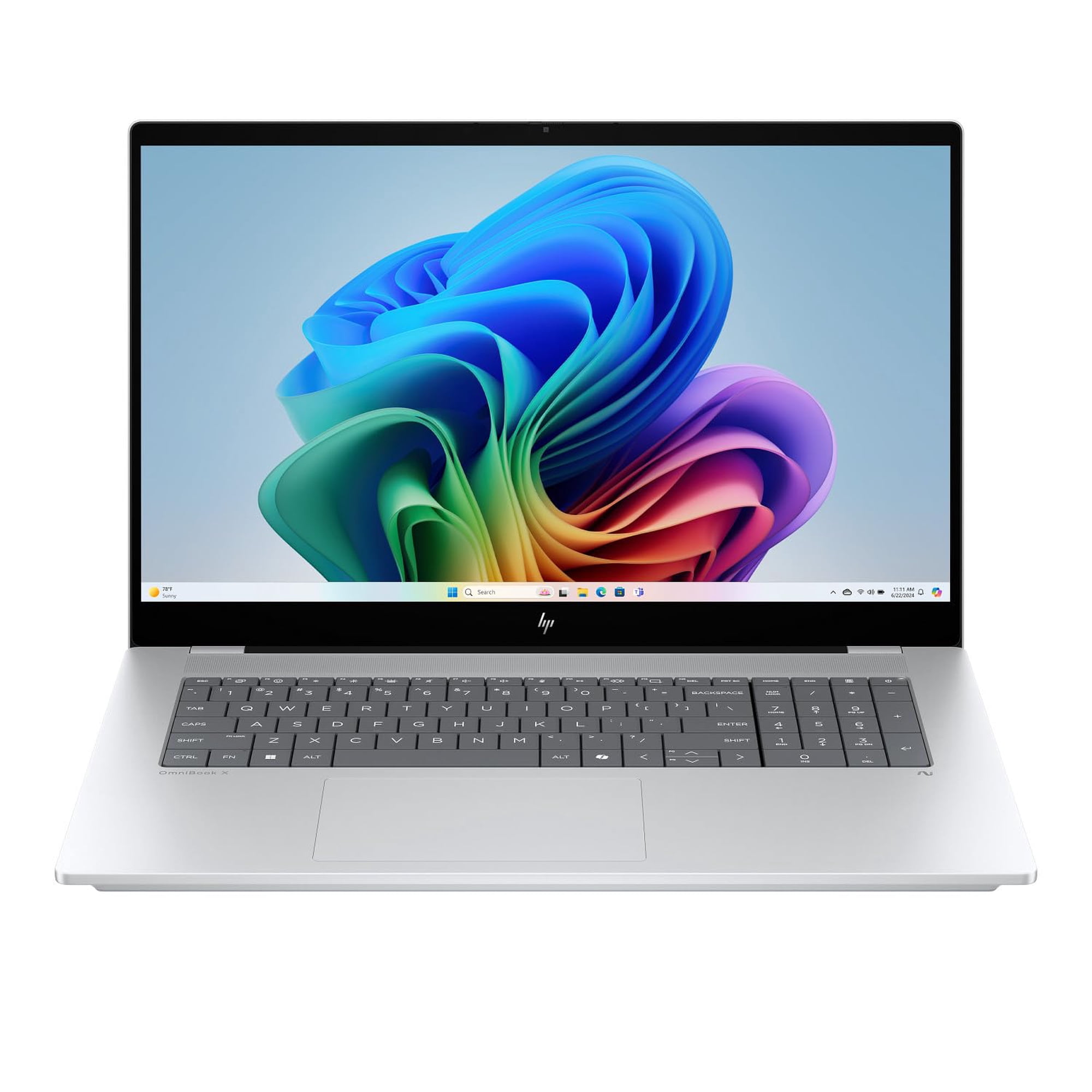 HP 2025 OmniBook X 17.3" FHD IPS Touch Laptop 8-Core Intel Core Ultra 7 256V Arc Graphics 16GB LPDDR5 512GB SSD Thunderbolt 4 USB-C w/DP WiFi BE BT Webcam HDMI2.1 Backlit KB Windows 11 Home w/RE USB