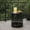 Black, variant on Homy Casa Outdoor Patio Side Table – Modern Metal Accent End Table for Balcony, Porch & Garden, Black