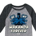 thumbnail image 3 of Marvel Black Panther - Valentine Be My Wakanda Forever - Toddler And Youth Raglan, 3 of 5