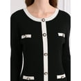 thumbnail image 4 of DARING DIVA Stylish Midi Long Sleeves Elegant Sweater Design Dress L Black, 4 of 6