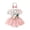 Pink, variant on Coerni My First Easter Day Outfit New Born Baby Girl Bunny Romper Dress Ruffle Sleeve Overall Bodysuit+Headband Princess Sweatshirt