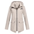 thumbnail image 1 of Veste Décontractée pour Femme, Unie, Extérieure, Grande Taille, à Capuche, Coupe-Vent, Ample, 1 of 4