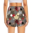 thumbnail image 2 of Lsque Maple colorful Printed Women's Running Shorts with Liner Pockets,Elastic Quick Dry Workout Athletic Gym Yoga Shorts,Womens High Waist Shorts-X-Large, 2 of 9