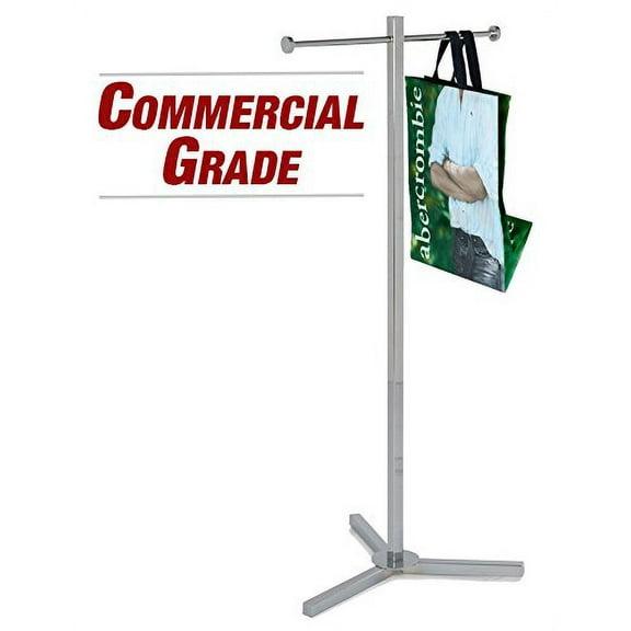 Econoco Rack For Retail Store - Heavy Duty Shopping Bag Rack, Retail Store Display Rack, Chrome Trade Show Rack, Display Rack for Store