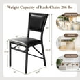 thumbnail image 3 of Costway Set of 2 Metal Folding Chair Furniture Black Dining Chairs Home Restaurant, 3 of 8