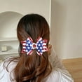 thumbnail image 5 of Independence Day Patriotic Hair Bow Clip Set Handmade Star Flag Design Party Hair Accessory for Women and Girls National Day Celebration, 5 of 7