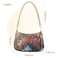 thumbnail image 3 of FORMRS Womens Shoulder Bag with Chain Strap Clutch Purse Cute Tote Handbag, Red Vibrant Flowers, 3 of 7