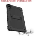 thumbnail image 3 of SOATUTO for TCL NXTPAPER 11 Model 9466X6 Tablet Drop-Proof Shock-Resistant Rugged Hybrid Kids Friendly Cover with Tempered Glass Screen Protector Built-in Kickstand with Shoulder Strap (Black+Black), 3 of 8