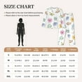 thumbnail image 4 of Pajama Sets for Women 2 Pcs, Daisy Butterfly Leaf Button Down Long Sleeve Sleepwear Lounge PJ Sets, 4 of 6