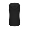thumbnail image 4 of Sakmal Hooded Mens Tank Tops Summer Black Black Workout Breathable Gym Solid Camisole Sleeveless Shirts for Men, 4 of 5
