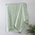 thumbnail image 4 of Superior Egyptian Cotton Absorbent Sage Bath Sheet Set of 2, 4 of 15