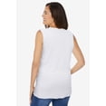 thumbnail image 2 of Woman Within Plus Size Sleeveless Polo Tunic, 2 of 6