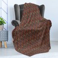 thumbnail image 4 of Arrow Soft Flannel Fleece Throw Blanket, Colorful and Abstract with Geometric Design on Brown Backdrop, Cozy Plush for Indoor and Outdoor Use, 50" x 60", Multicolor, by Ambesonne, 4 of 5