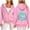 Pink, variant on CAIXIA Womens Hoodies Zip Up Classic-Fit Comfort Long Sleeve Pullover Top Womens Sweatshirts Graphic Drawstring Fall Jackets for Women with Pocket Lined Hoodie Coat for Women