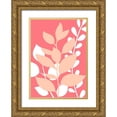thumbnail image 1 of Robinson, Tamara 11x14 Gold Ornate Wood Framed with Double Matting Museum Art Print Titled - Coral Foliage II, 1 of 4
